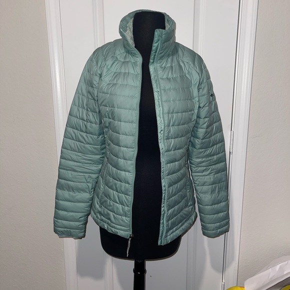 Columbia Powder Lite Insulated Jacket in Aqua Haze - Picture 13 of 16